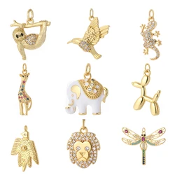 Cute Puppy Elephant Charms for Jewelry Making Bohemian Gold Color Donw Animal Charm DIY Earring Necklace Btacelet Dijes