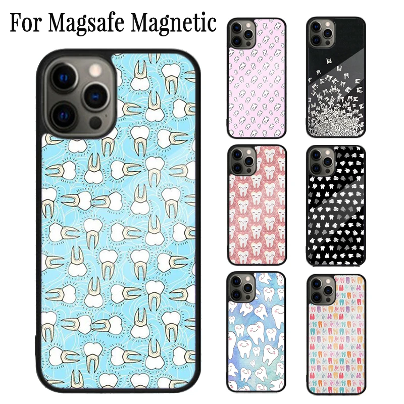 Funda de teléfono magnética para dentista Dental, cubierta de carga inalámbrica Magsafe, iPhone 16, 15, 14 Plus, 13, 12 Mini, 11 Pro Max