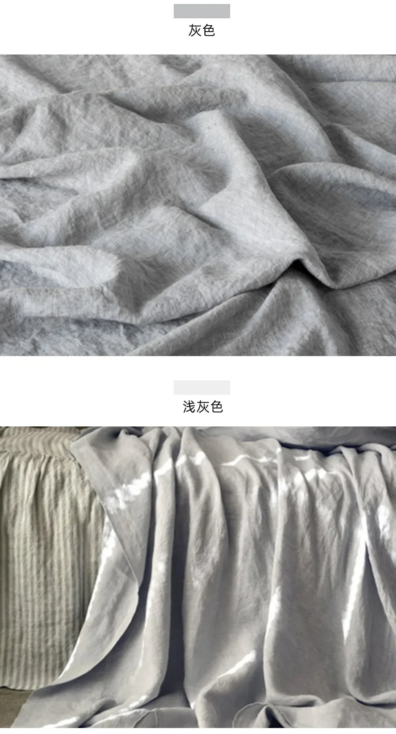 Pure 100% Linen Flat Sheet Moisture Absorbent All Season Linen Bed Sheet Various Sizes Solid Color 1 Piece Linen Flat Sheet Only