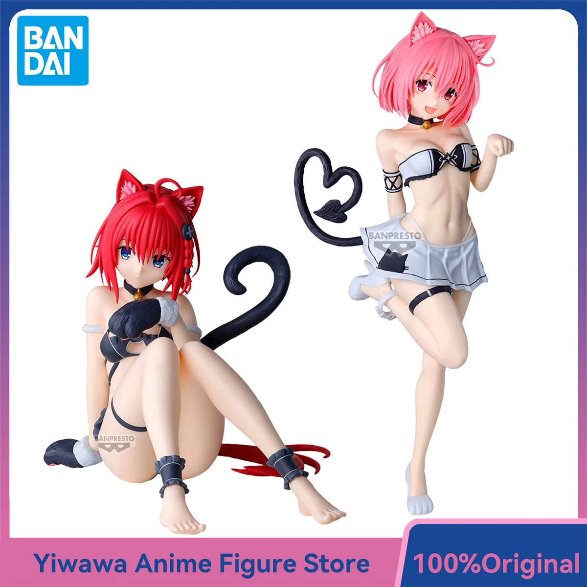 

Коллекционная аниме-фигурка Banpresto To LOVEru Darkness Kurosaki Mea Nyaruzu, оригинальная модель, игрушка, кукла-орнамент Bishoujo