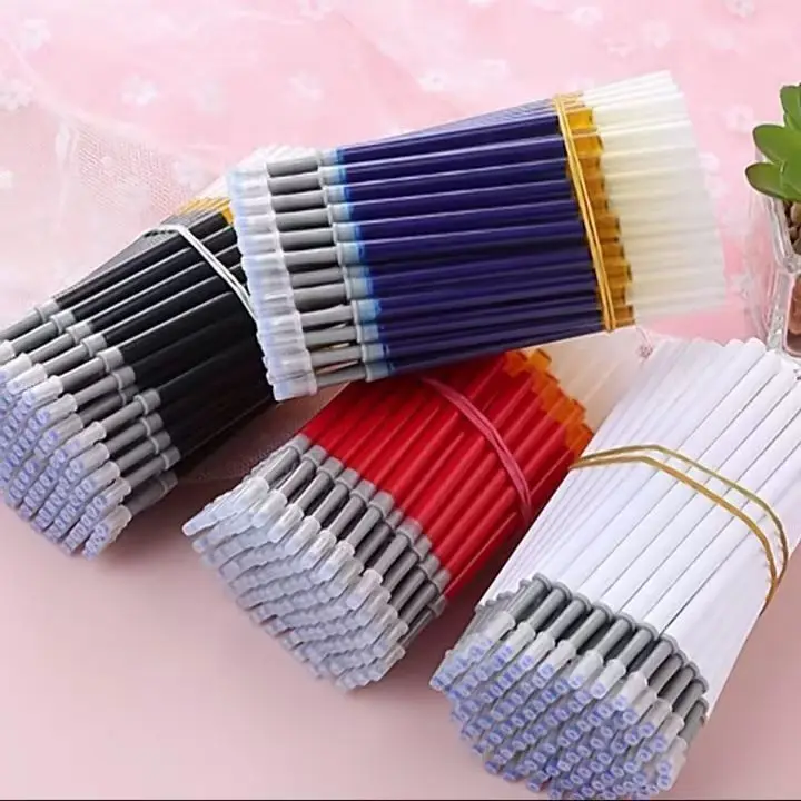 Gel Ink Refill 40 Pcs Replacement Pen Refills use for Click Pens with Spring Gel Pen Refills Compatible 4.3 Inche Refill Smooth