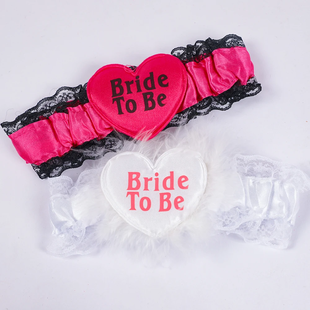 1Pcs Sexy Bachelorette Party Lace Bride To Be Garter Belt Leg Circle Ring Bridal Shower Wear Hen Party Wedding Decoration