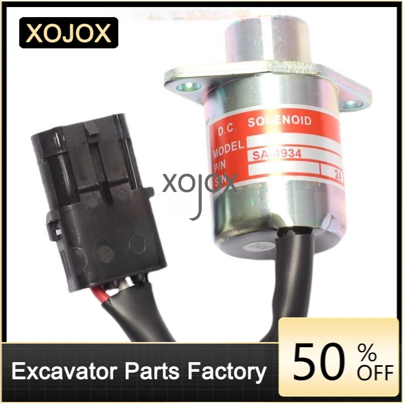 

XOJOX For Perkins Perkins Flameout solenoid valve switch SA-3934 2848A279 Flameout solenoid valve with plug Accessories