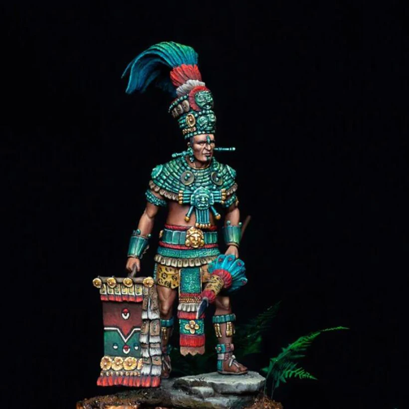 

1/24 75mm ruler of the maya ancient warrior soldier Resin figure Model kits Miniature soldier Unassembled Unpainted