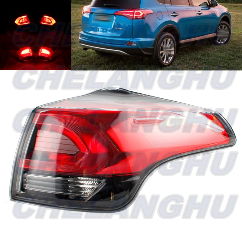 

For Toyota RAV4 2016 2017 2018 Right Outer Side Tail Light Rear Brake Lamp With Bulbs Car accessories