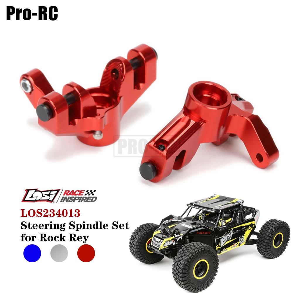 2Pcs LOS234013 Front Knuckle Arms Steering Spindle Set Aluminum Alloy For RC Car Parts Losi 1/10 Rock Rey Desert Truck