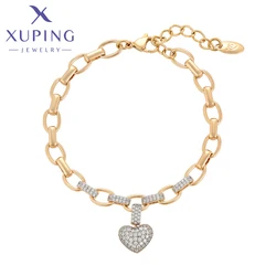 Xuping Jewelry New Arrival Bead Charm Popular Plated Heart Romantic Charm Fashion Bracelet for Women Gift X000827320