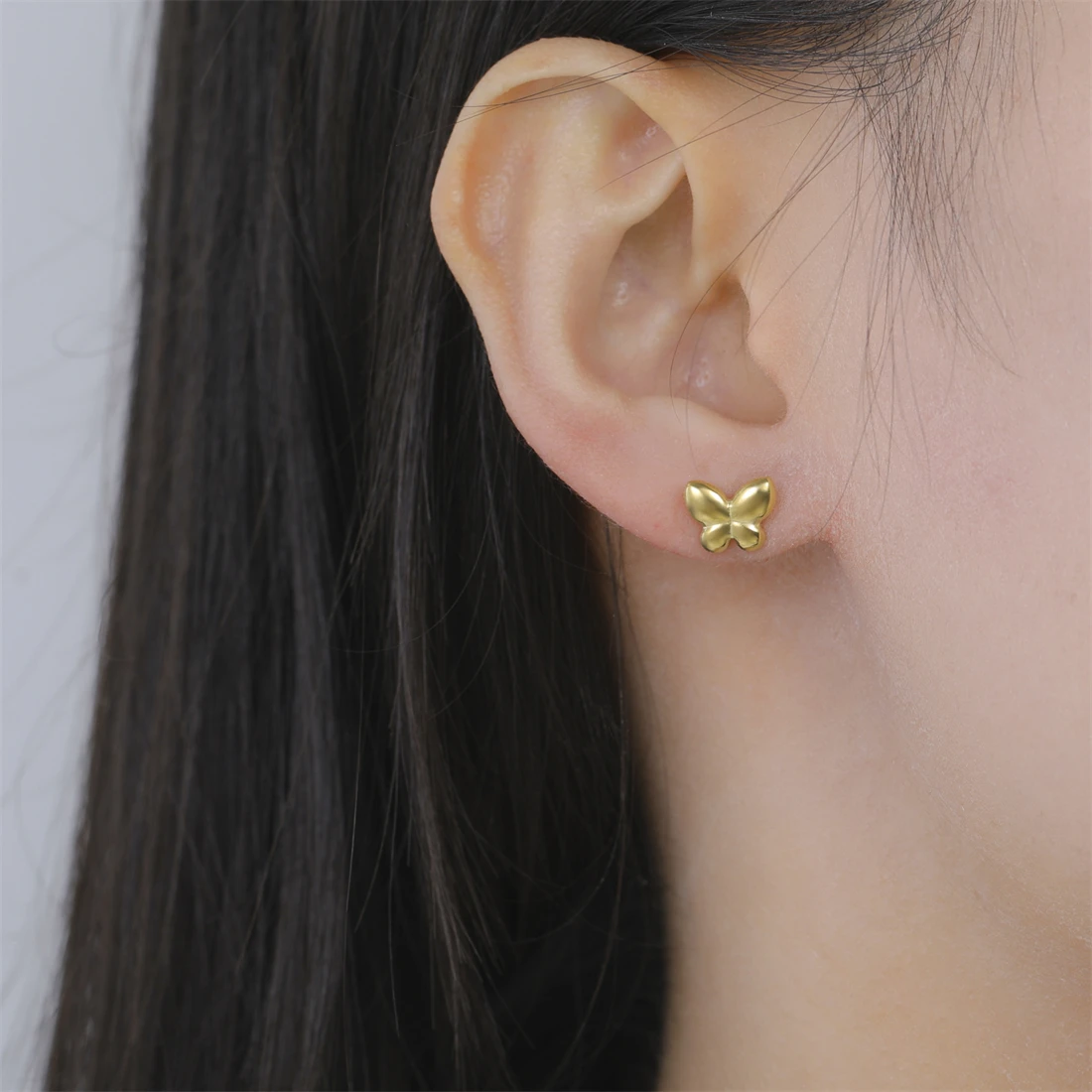

Mini Butterfly Stud Earrings Stainless Steel Gold/Silver Color Fashion Cute Butterfly Earring for Women Jewelry Gifts Waterproof