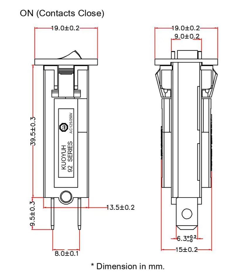 Kuoyuh-Mini disjoncteur électrique automatique, protecteur de surcharge l'inventaire, série 92