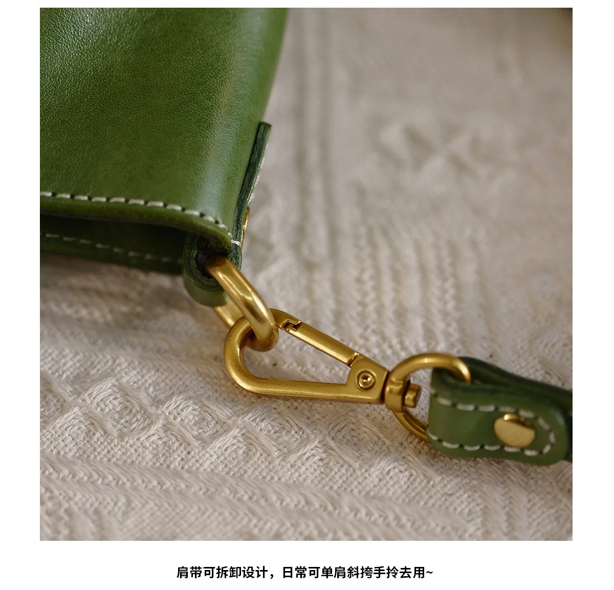 PNDME Modische Vintage Handgefertigte Damenhandtasche aus pflanzlich gegerbtem Rindsleder, Designer-Umhängetasche aus echtem Leder für Wochenende und Party – Detail 20