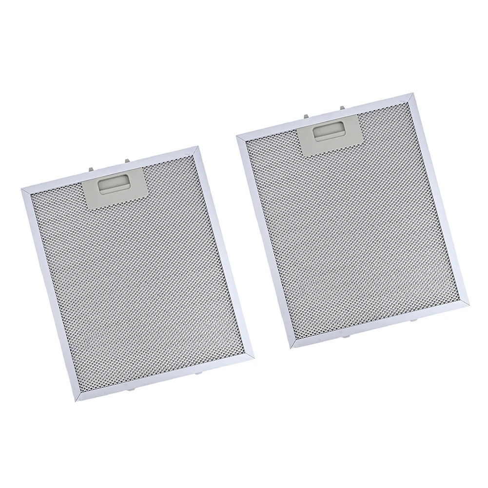 2PCS Cooker Hood Aluminum Filter Metal Mesh 414x256x9mm for Range Hood Vent Systems with Reliable Grease Function