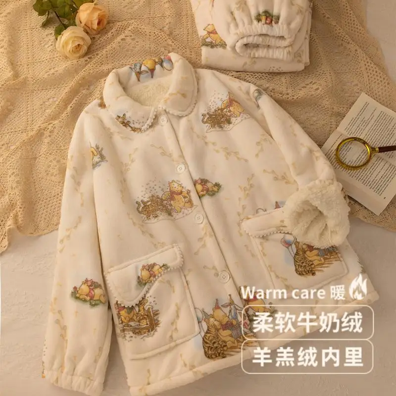 

Kawaii My Melody velvet pajama tops girls autumn winter pants Sanrio cute home clothes Sanrio outer wear casual versatile suit