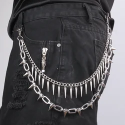 JOOn-Porte-clés superposables pour hommes et femmes, pantalons en jean, ornements de taille, cool, hip hop, polyvalent, punk, 2 styles