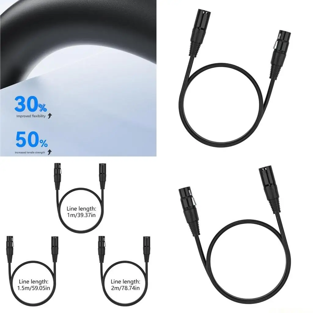 E56B Hifi 3Pin Auditory Cable Featuring Gold Plated Connectors Delivering Superior Sound Reproduction Clear for Mixers Cord