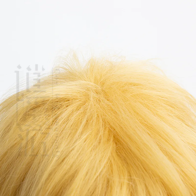 Peruka Cosplay Chainsaw Man Denji, podwójny gradient, puszysta góra, łatwa stylizacja, prezent na Halloween