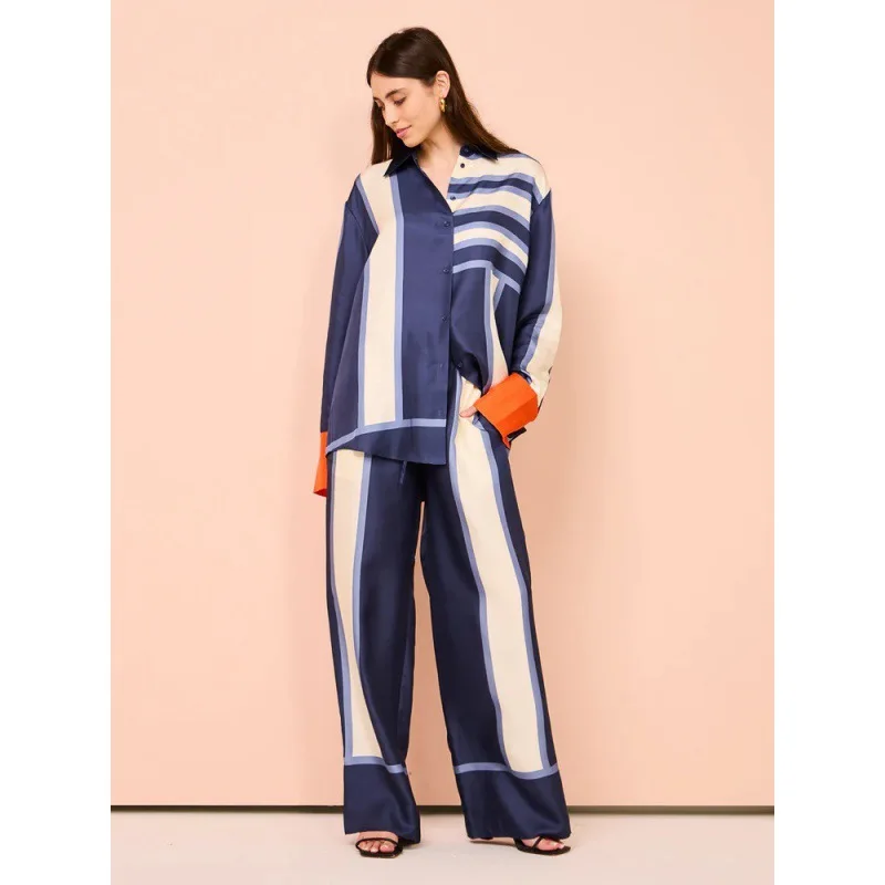 Costume irt et pantalon à manches longues pour femmes, ensemble Faion en coton, pantalons longs et irt pour jeunes adultes