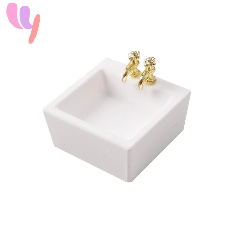 1/12 دمية أحواض غسيل الحمام المصارف نموذج دمية الحمام زخرفة الأثاث بيت الدمى اكسسوارات المنزل