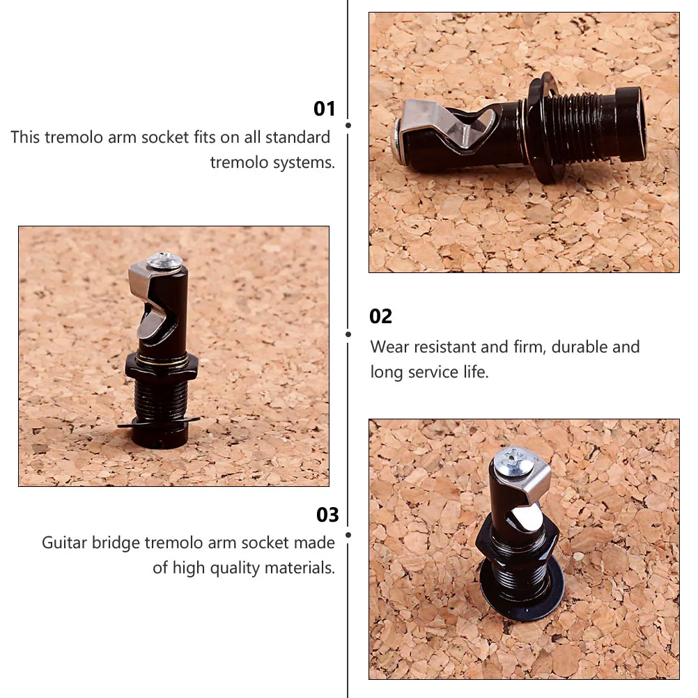 Insertion Tremolo Arm Socket for Electric Guitar Bridge Replacement Parts Firm Fit Adjustment Control Smooth Turning Resistance