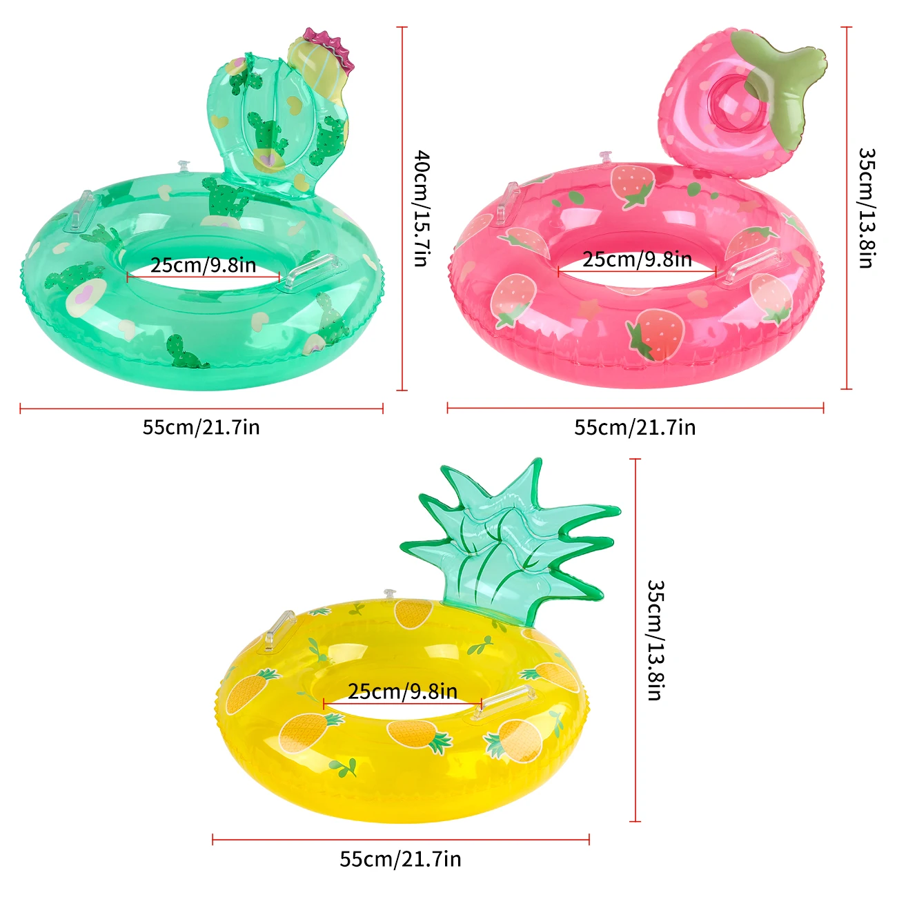 Flotador de piscina inflable para adultos con forma de fruta, anillo de natación grueso de verano, adecuado para fiestas en la piscina, anillo para axila, 1 ud.