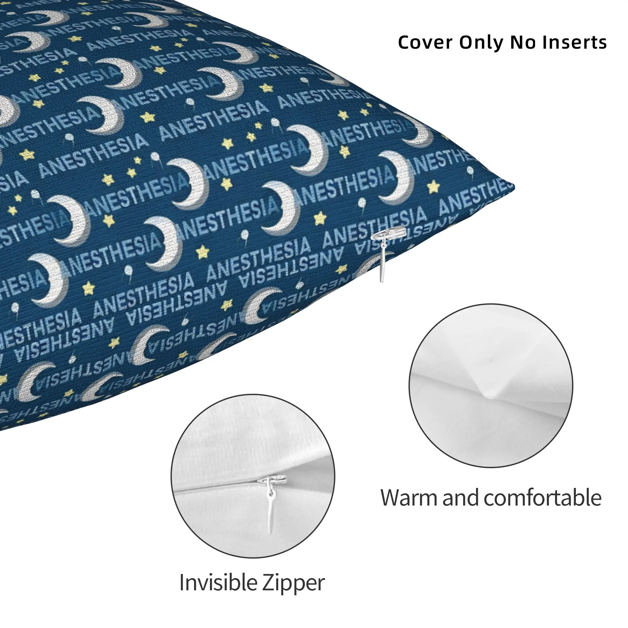 Printed Anesthesia Anesthesiology Medical Pillowcase Polyester Cushion Cover Decor Anesthetist Pillow Case Cover Home Zipper