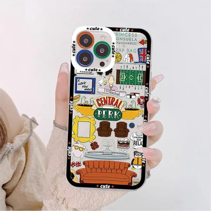 Cartoon Funny Friends TV Show Phone Case for iPhone 11 12 13 Mini Pro Max 14 Pro Max Case shell