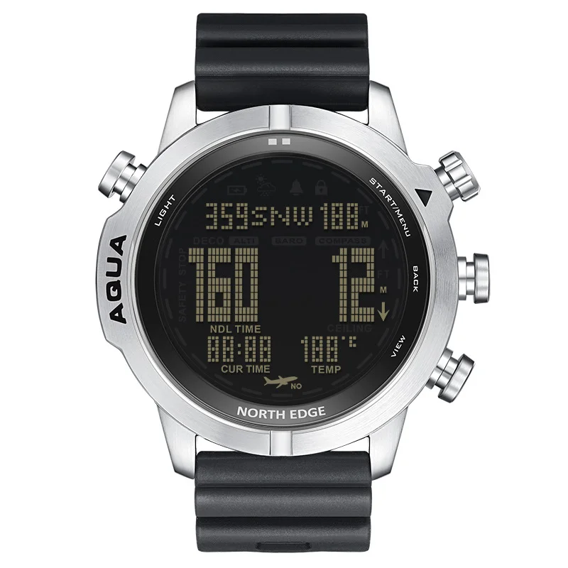 NORTH EDGE 2026 Men's Smart Watch, Professional Diving Watch, Scuba Diving No-Decompression Limit (NDL), 50 Meters, Altimeter