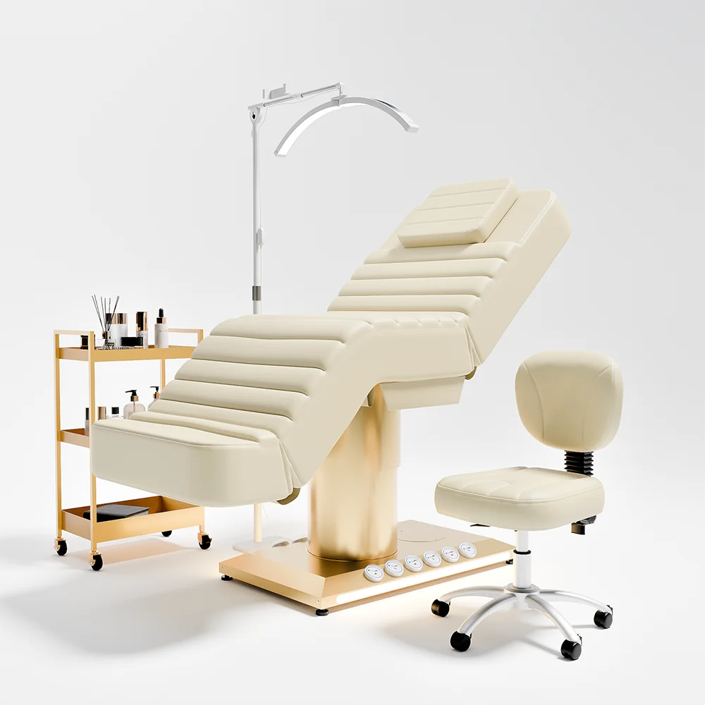 Kosmetikliege, Massageliege, Untersuchungs- und Diagnoseliege, Stuhl für Schönheitssalons, Gewerbliche Möbel – Detail 4
