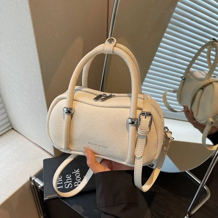 

Элегантная минималистичная сумка для подгузников для женщин, стильная сумка через плечо, дизайнерская винтажная сумка-тоут из кожи, однотонная модная сумка.