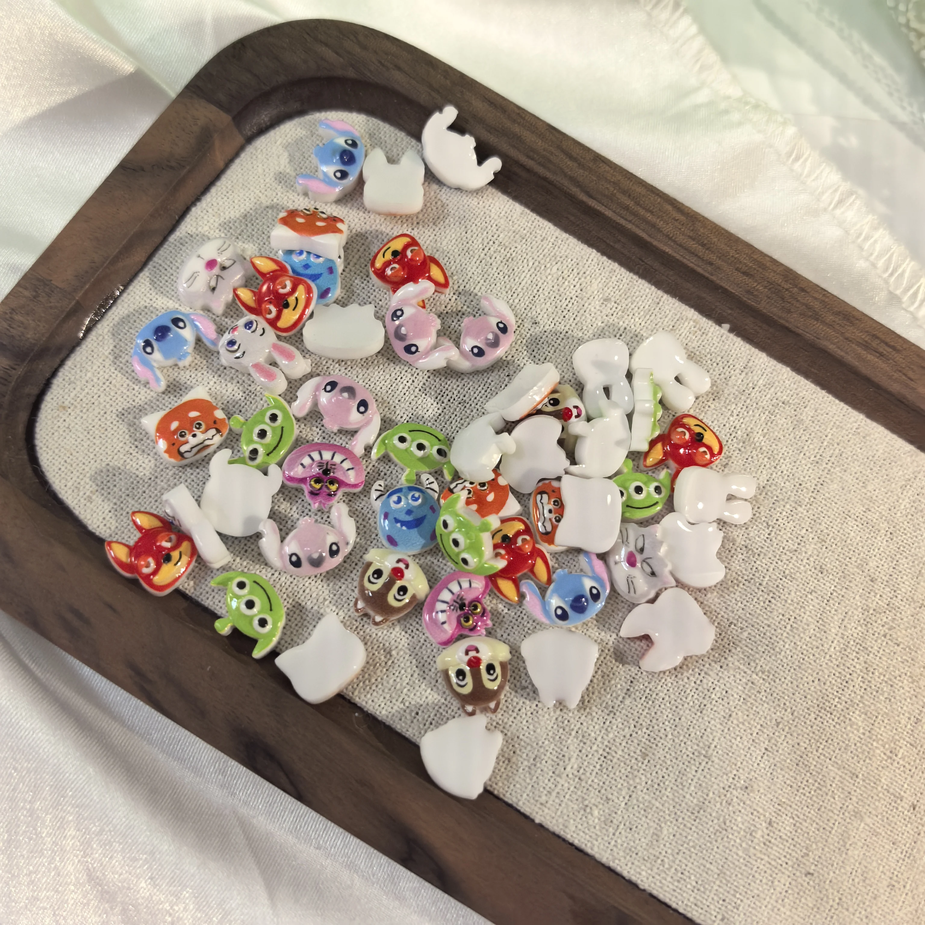 50 個 3D ジュディニックズートピア漫画樹脂ネイルチャームアニメキャラクターステッチ/猫動物 DIY 工芸品ヘアピンネイルアート装飾