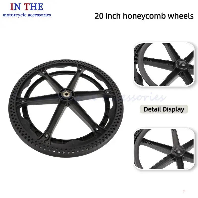 20 Inch Honeycomb Medical-Grade Wheels with Rear Wheels and Driving Decorative Handles – Perfect for Wheelchair Wheel Setup