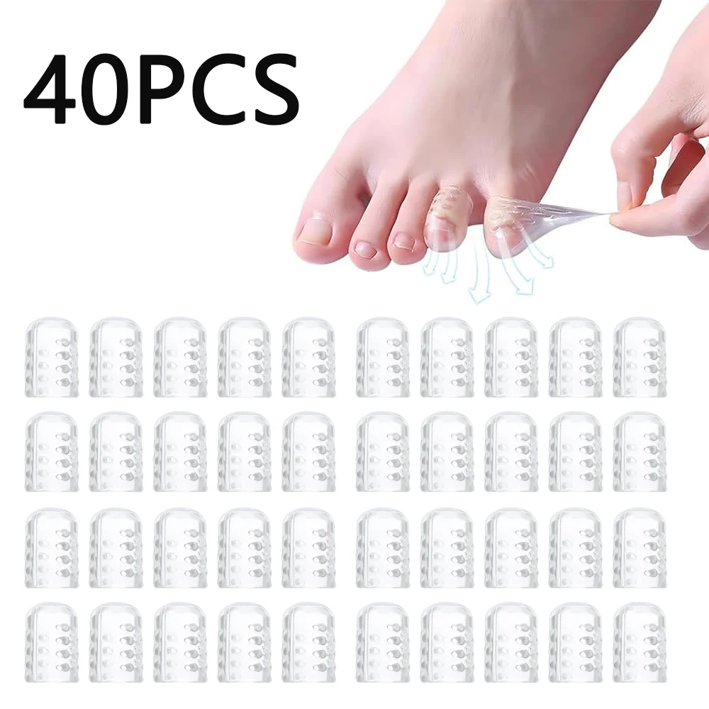 Silicone toe cobre toe caps anti-fricção respirável protetor de dedo do pé evita bolhas toe caps capa protetores cuidados com os pés