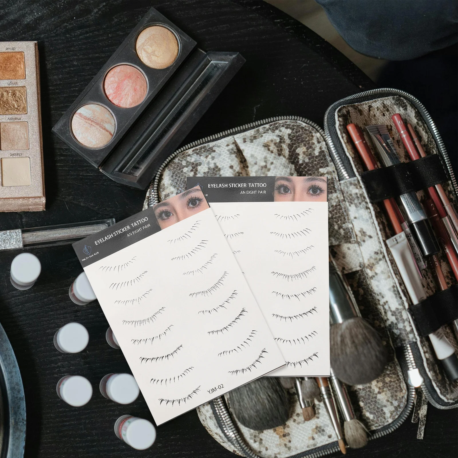 

5 Sheets Eyelash Tattoo Stickers Fake Lower Eyelash Shaping Makeup Sticker for Women Natural Look Lash Extensions Party Use