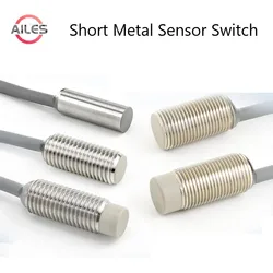 Good Quality M6.5 M8 M12 Short Stainless Steel Inductive Metal Sensor Proximity Switch 3Wires 24V NO NC NPN PNP with CE