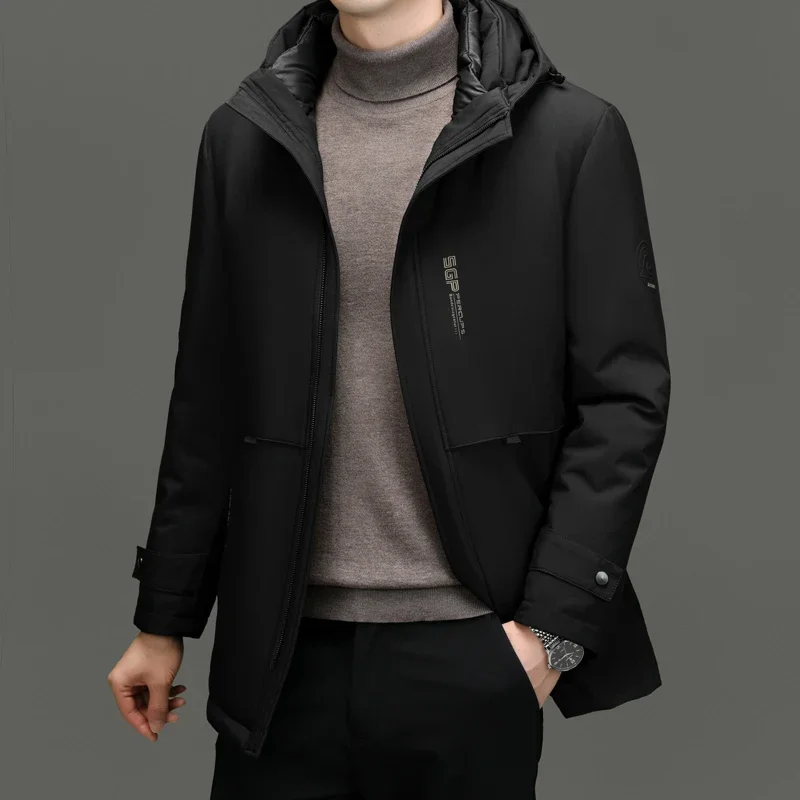 Men's Down Jacket Hat Liner Is Removable Wear Three Wearing Designer Clothes Men Duck Down Winter Jacket for Men Male Coat