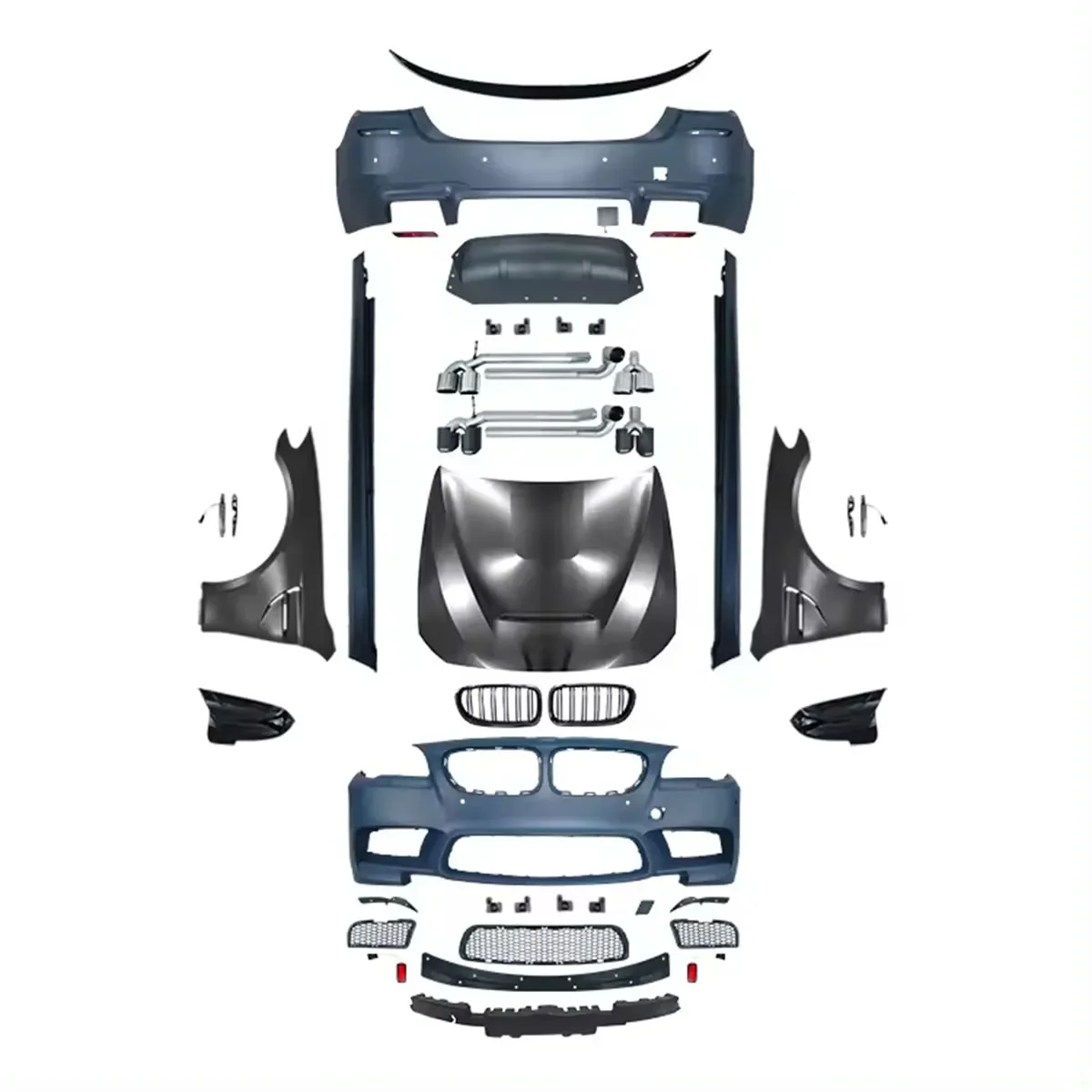 

Body Kit For 2010-2017 BMW 5 Series F10 Upgraded M5 Style Front And Rear Bumpers 1:1 Design Aerodynamics