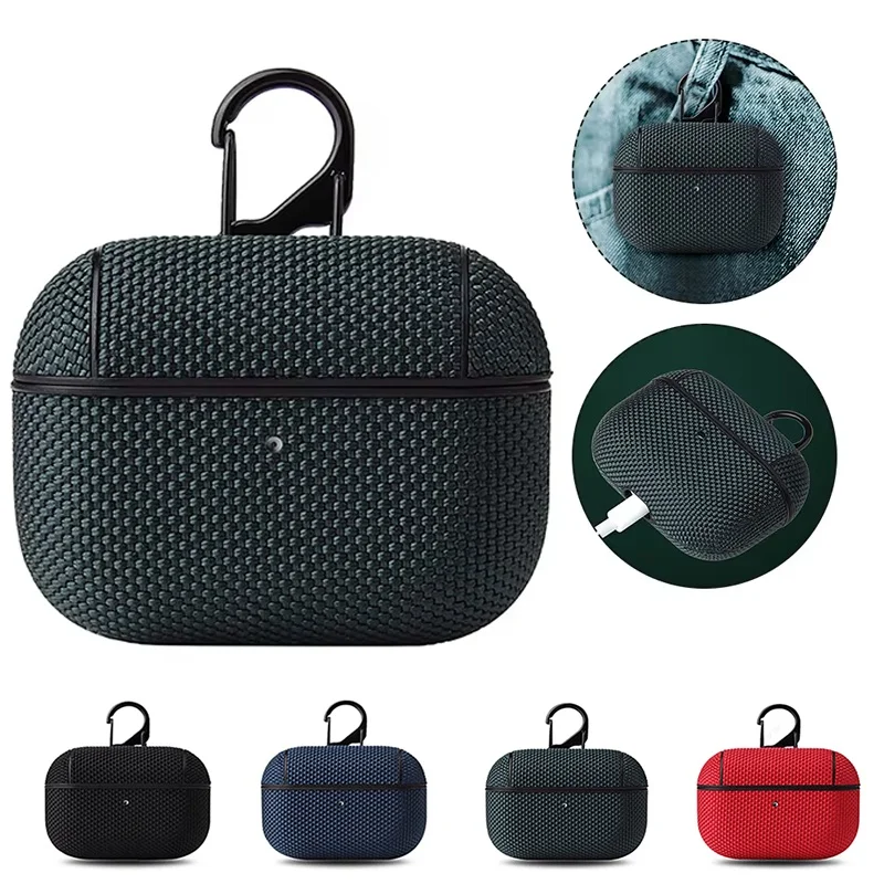 Nylon Waterproof Cover For Airpods 1th 2th 3th Generation Earphone Protective Shell For Apple AirPods Pro 2 1 Case With Keychain