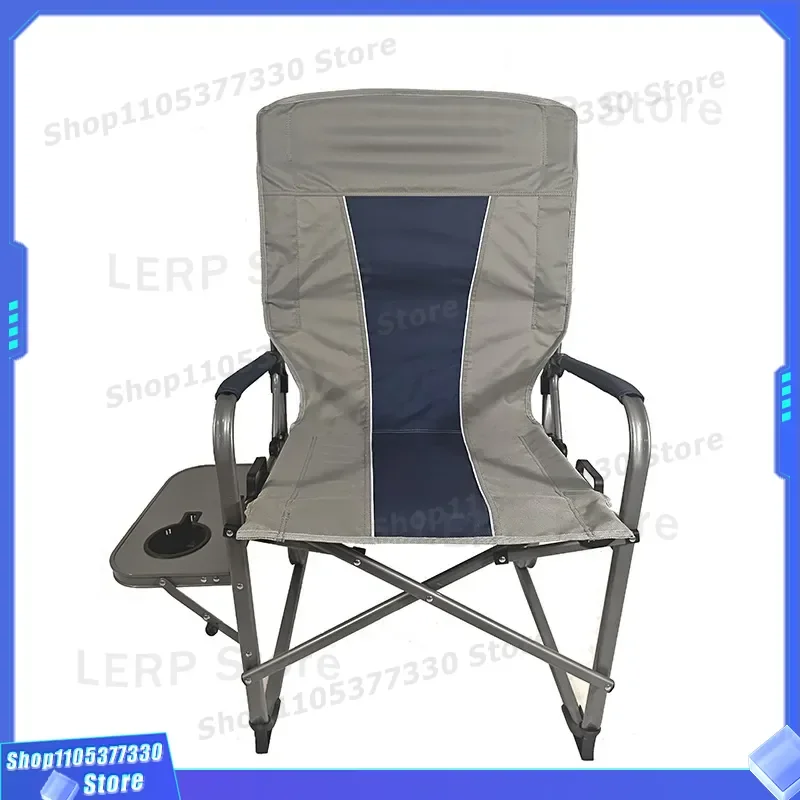 Portable Folding Director Chair Outdoor Camping Fishing Seat with Armrest Lightweight Leisure Picnic Barbecue Self Driving