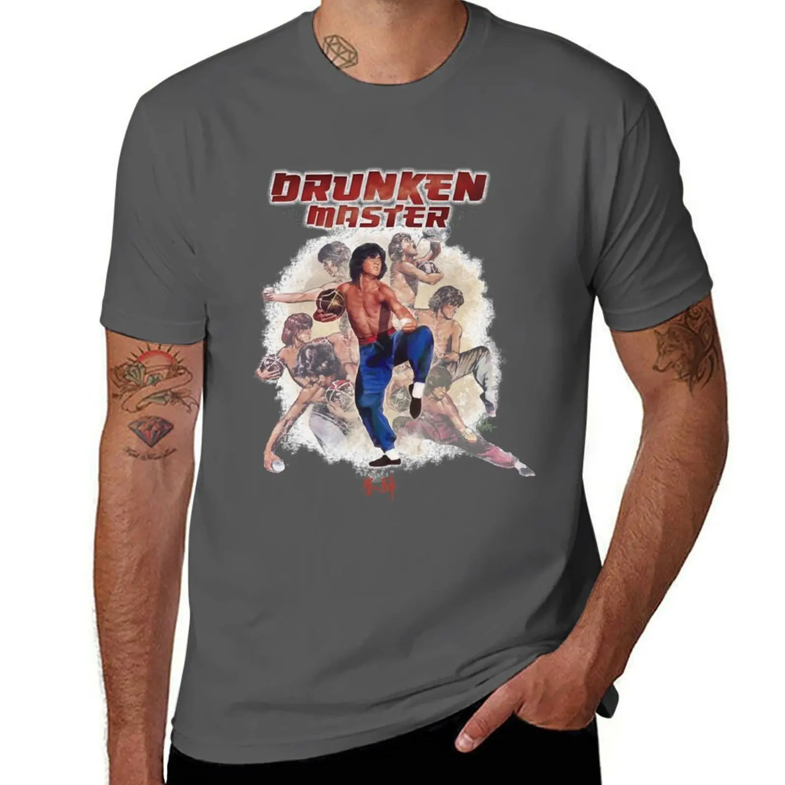 

DRUNKEN Chan Jackie MASTER T-Shirt Casual Trendy Streetwear Tee Shirt