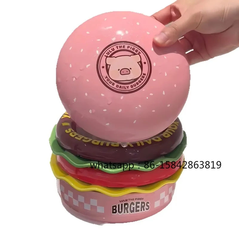 

Pig Burger Plate Ceramic Tableware Set High Value Household Stacking Music Cute Breakfast Bowl Snack Plate