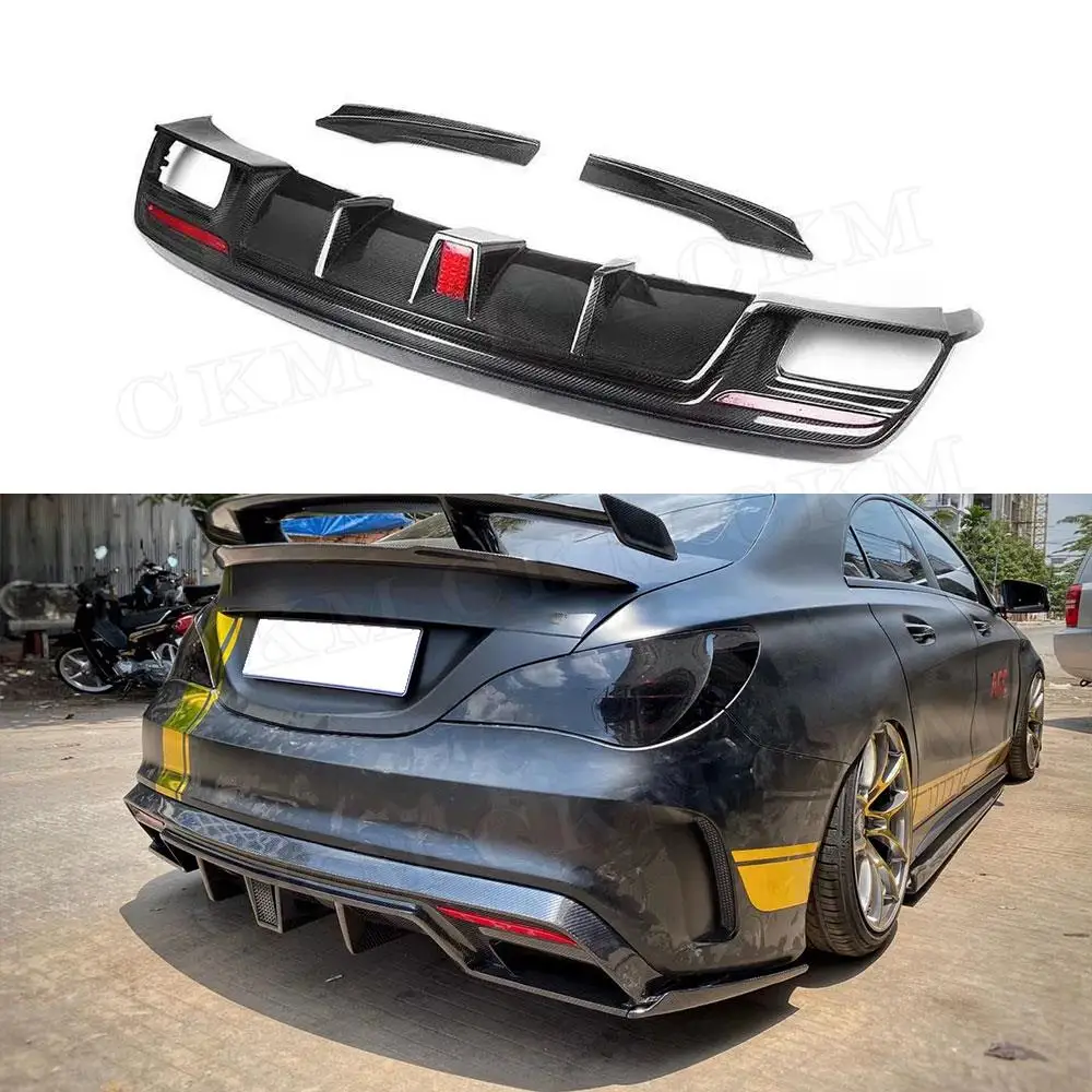 

Carbon Fiber Rear Bumper Lip Diffuser Side Splitters for Mercedes Benz CLA Class W117 CLA200 CLA250 CLA260 CLA45 AMG 2013-2018