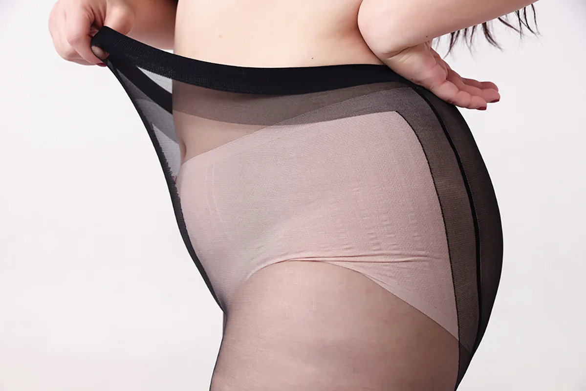 جوارب ملفوفة على شكل حرف T كبيرة الحجم لعام 2025، تشانغتشون مسننة للصيف رقيقة من الحرير الأسود والبطيخ بين الرجلين اختراق كامل