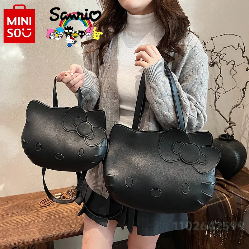 Sac à main de dessin animé Hello Kitty pour femme, sac initié, haute qualité, grande capacité, trois dimensions, mode, nouveau