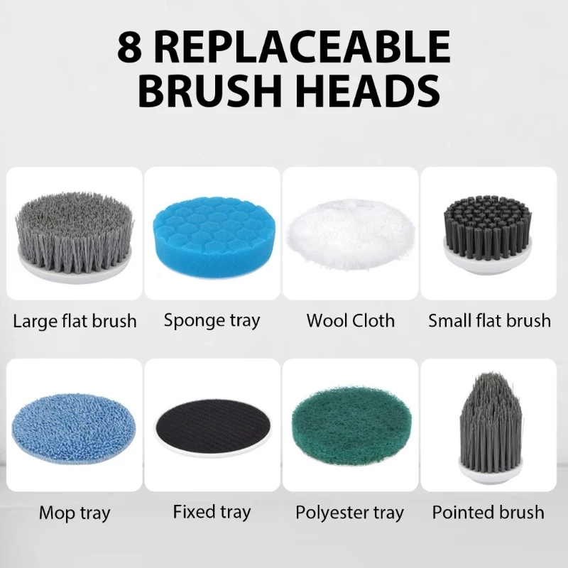 Cepillo limpieza eléctrico, cepillo limpieza inalámbrico multifuncional para hogar