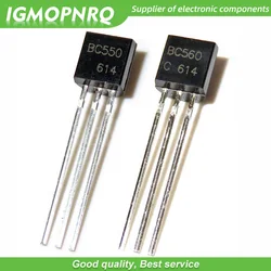 50PCS BC550C + BC560C each 25pcs BC550 BC560  Transistor DIP-3 45V 0.1A TO-92 New Original Free Shipping