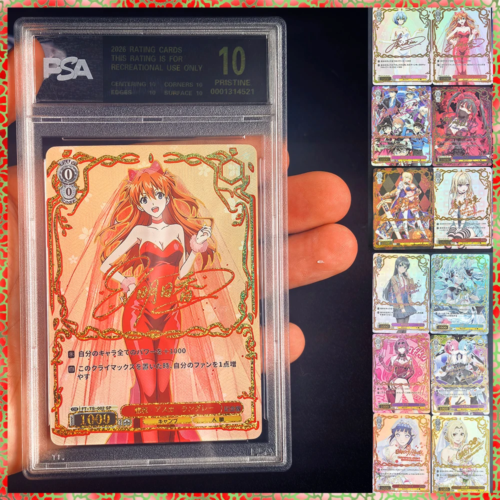 cartas-colecionaveis-diy-acg-weiss-schwarz-anime-tokisaki-kurumi-shinomiya-kaguya-yuuki-asuna-jogos-brinquedos-festivais-presentes-de-aniversario