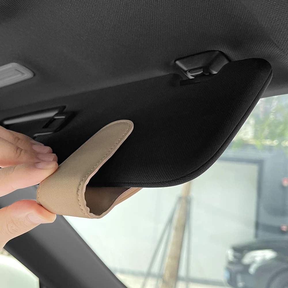PU Couro Car Visor Óculos de Sol Clip, Titular do óculos, Card Clip, Auto Acessórios De Armazenamento Interior, Kia Rio 3, 4, K2, K3, X-Line
