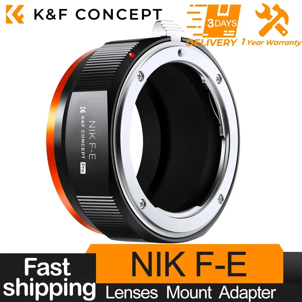 K&F Concept Nikon to Sony Adapter for Nikon AI F Mount Lens to E NEX Mount Mirrorless Cameras for Sony A6000 A6400 A7II A5100 A7