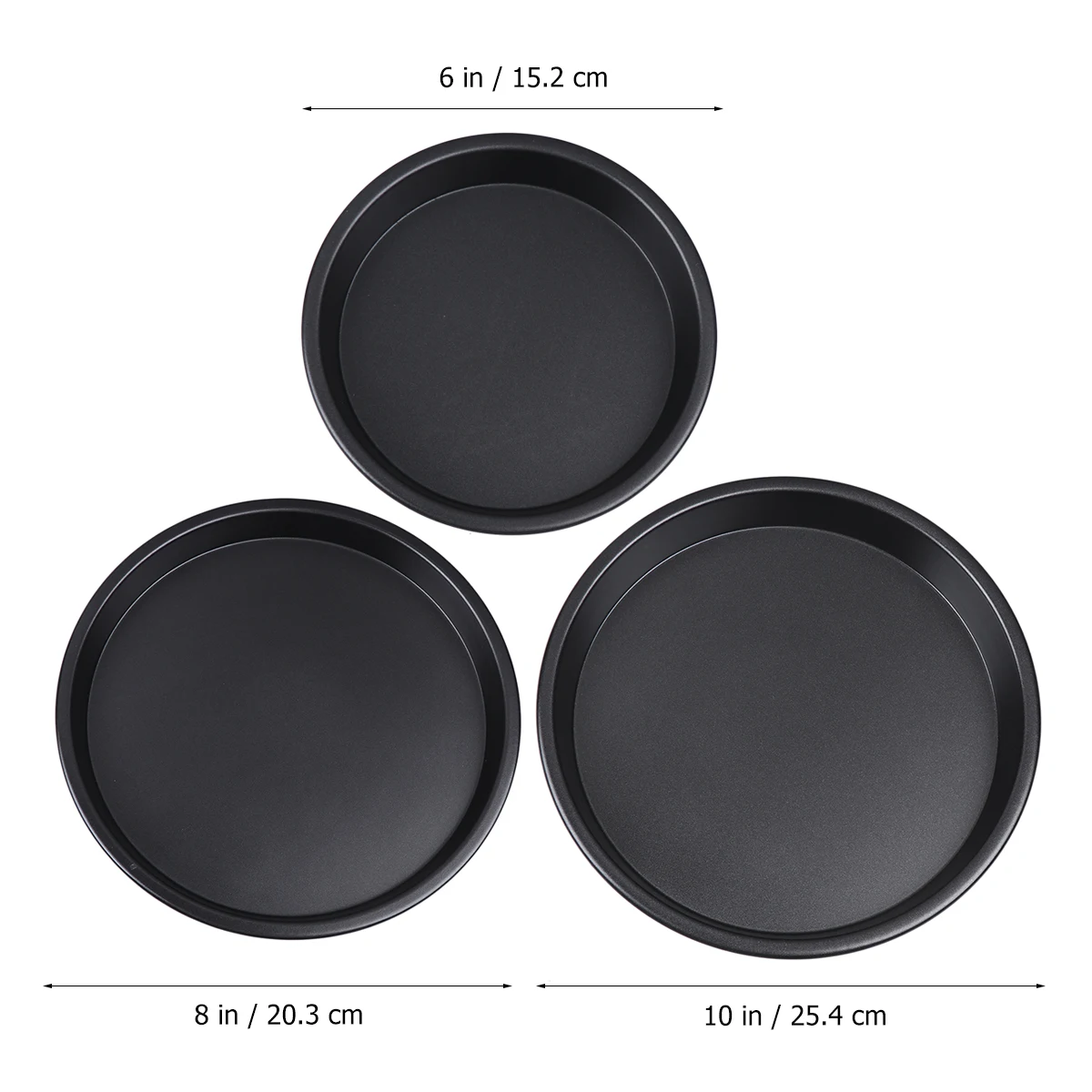 

3pcs Baking Pan Set 6 8 10 Inches Non Stick Aluminum Alloy Cake Mold For Birthday Cheesecake Coffee Cake Home Professional Use