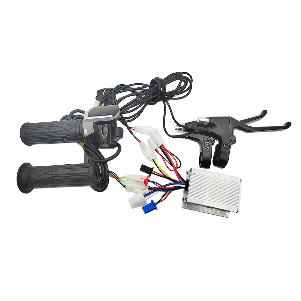 24V 36V 48V 250W 350W 500W Brush Controller Throttle Brake Kit for Electric Bike/Scooter DC Motor