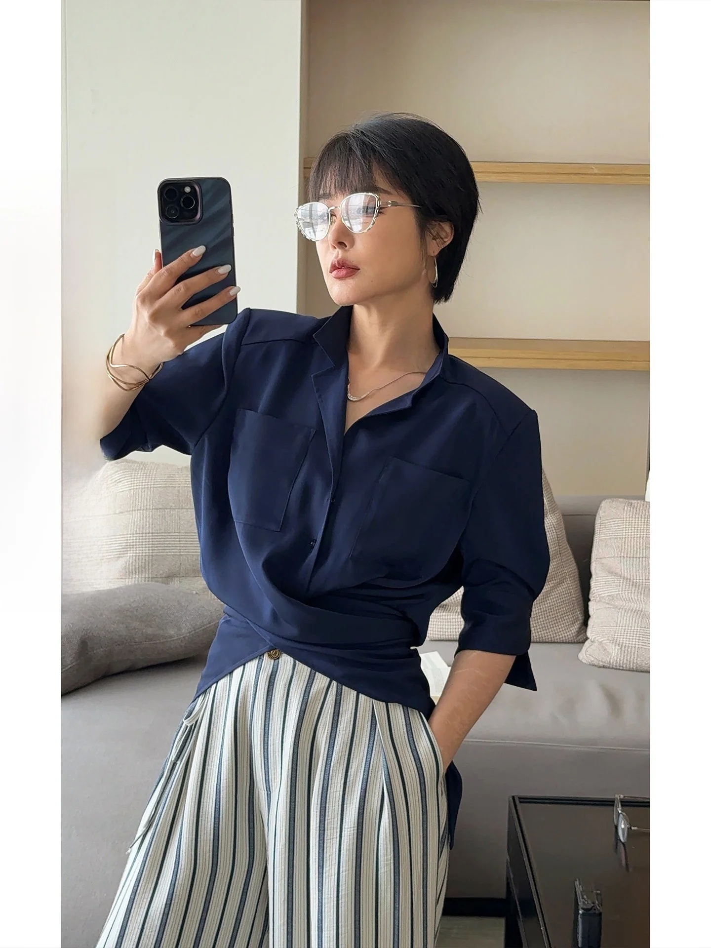 

Женский ort Sve irt Summer Thin Sensation Солнцезащитный крем Casual Faion Полиэфирное волокно Обычная длина Sve Pur...